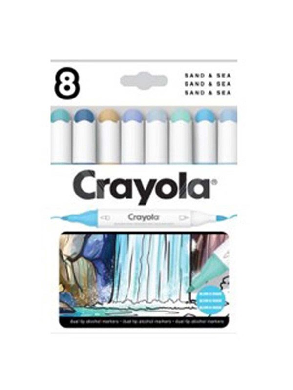 Image of Crayola Art Markers 8 Pcs Sand & Sea