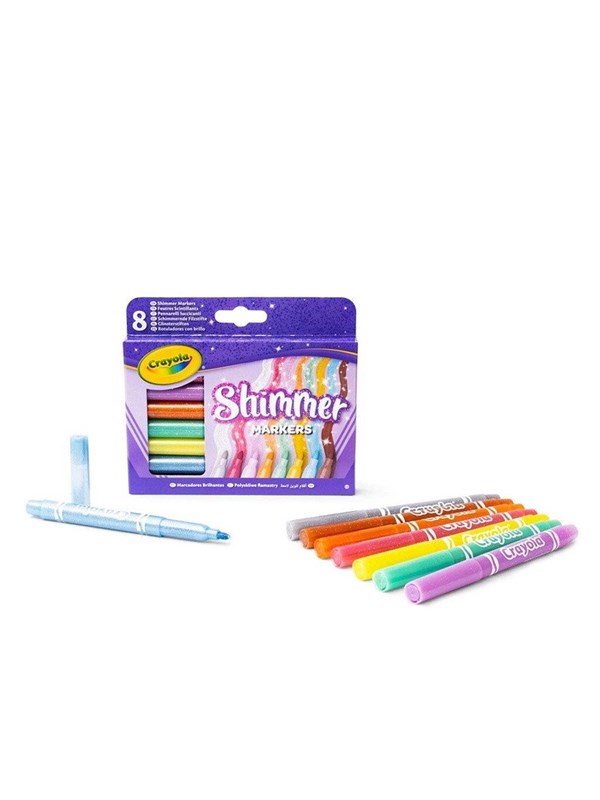 Image of Crayola Glitter Markers 8 Pcs