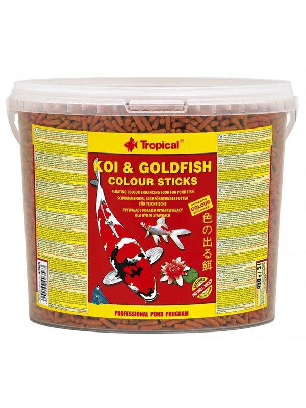 Tropical Fischfutter Koi & Goldfish Colour Sticks 11L/900g (40372) - Image 2
