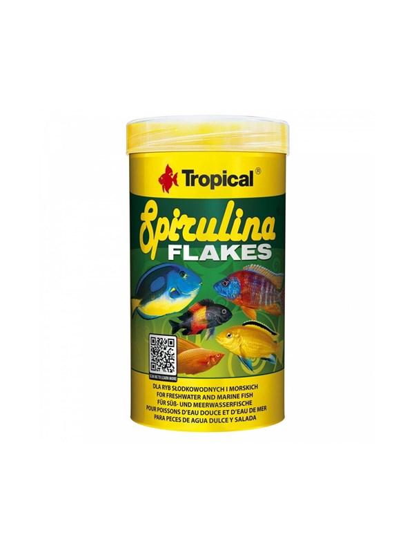 Tropical Spirulina Flakes Pflanzliches Flockenfutter mit Spirulina, 1er Pack (1 x 250 ml)