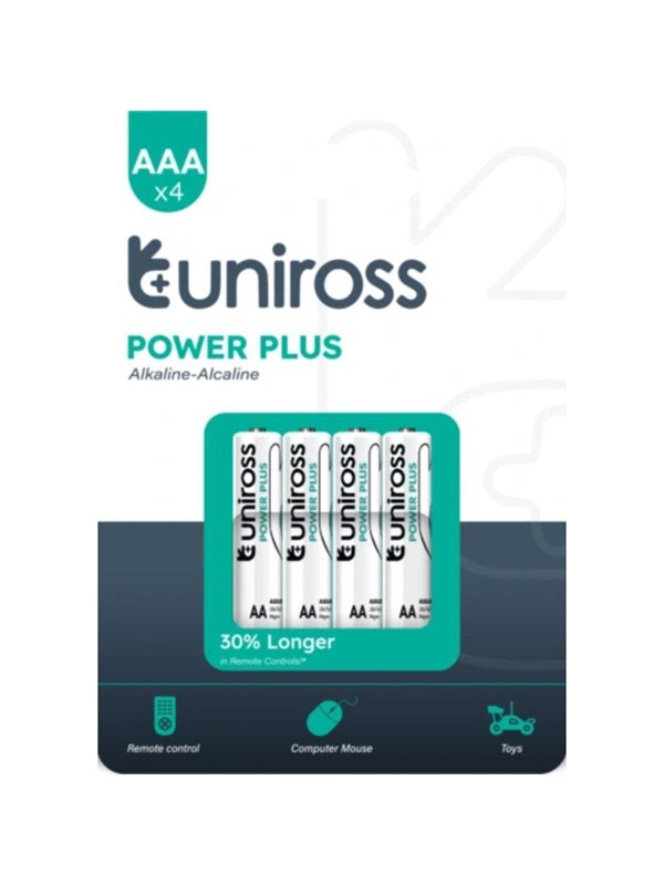 UNiROSS Multipakke Power Plus Alkaline AAA  40 Pack