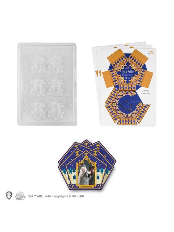 Cinereplicas Harry Potter - Chocolate Frog Mold + 12 Wizard Cards + 6 DIY boxes (New Edition)