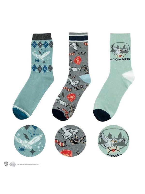 Cinereplicas - Set of 3 socks Hedwig - Harry Potter CR1602 - Socken