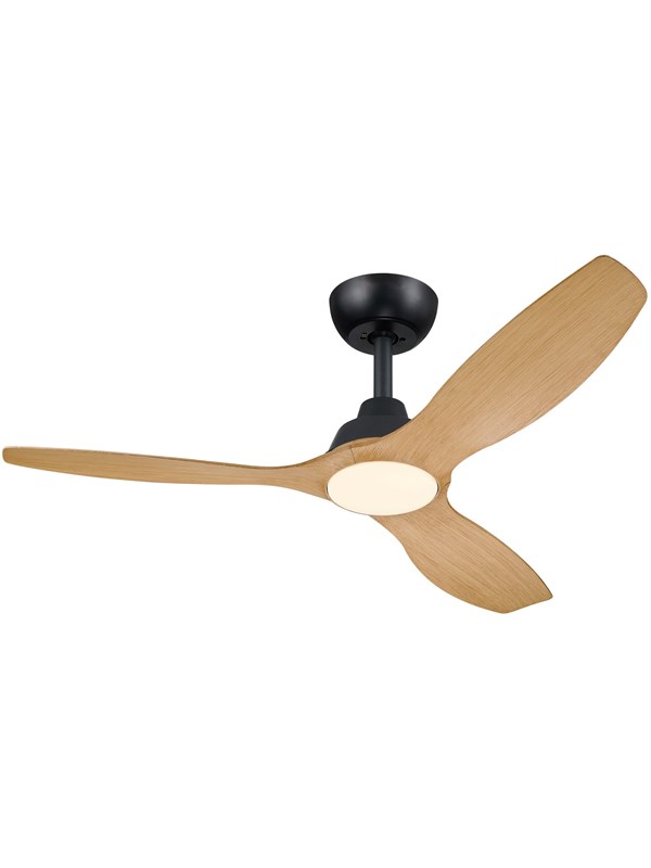 Philips LED-Ventilator Olas Ø132cm holz/schwarz, CCT, DC