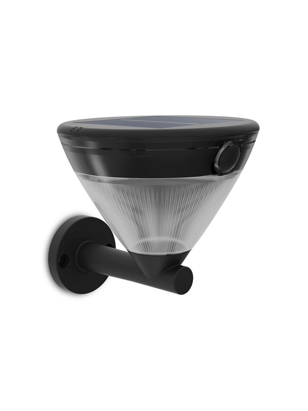 Philips LED-Solarwandleuchte Kyna, schwarz, Sensor, IP44