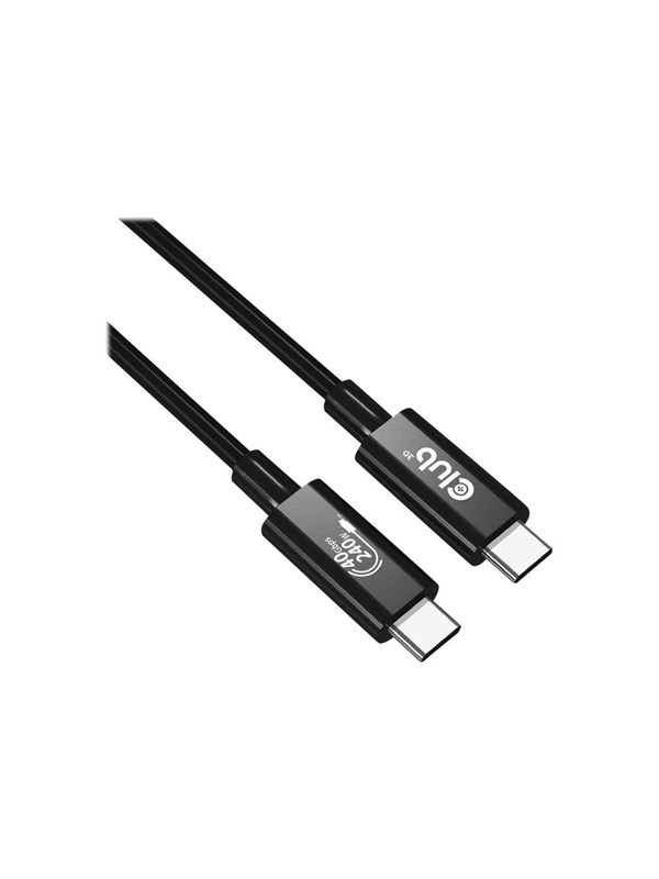 CLUB3D USB4 Gen3x2 Type-C Bi-Directional Cable 8K60Hz Data 40Gbps PD 240W(48V 5A) EPR M M 1m   328ft