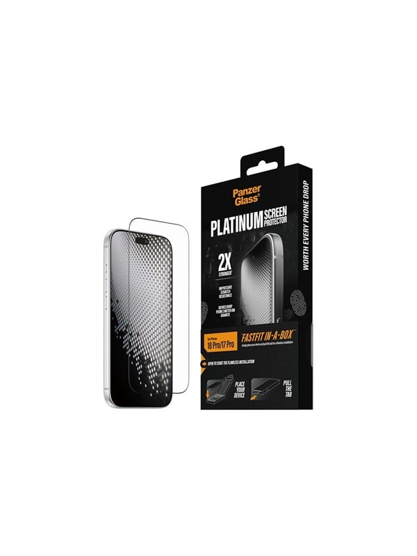 PanzerGlass Platinum Screen Protector Apple iPhone 18 Pro  17 Pro w FASTFIT IN-A-BOX