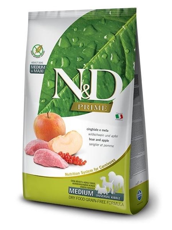 Futter Adult Medium & Maxi Erwachsener Apfel Rindfleisch Wildschwein 12 kg