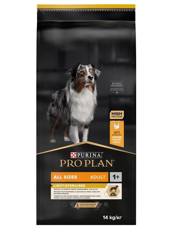 PURINA NESTLE Pro Plan Light Sterilised Alle Größen Adult - Trockenfutter für Hunde - 14kg