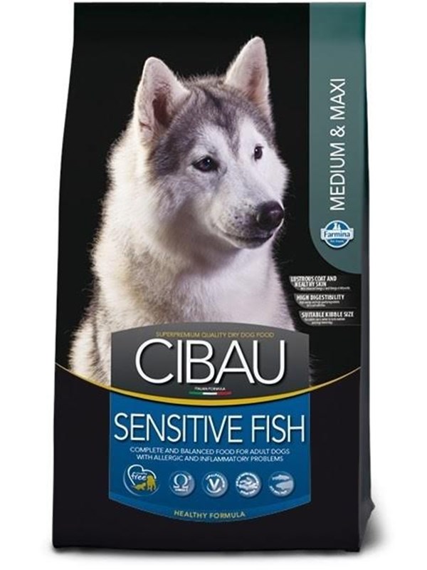 Futter Sensitive Fish Medium Maxi Erwachsener Fisch Lamm 14 Kg 12 kg