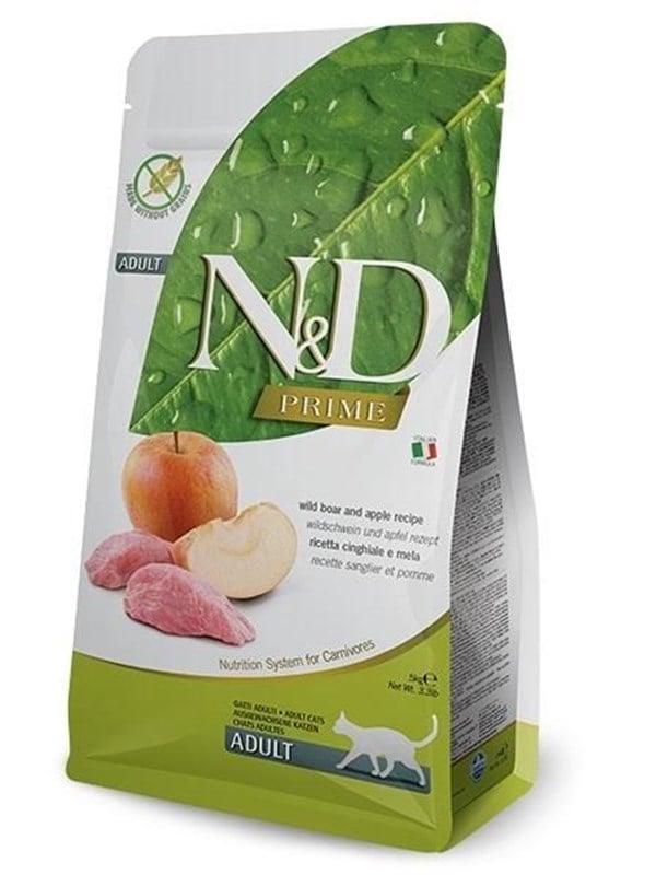 Farmina N&D PRIME CAT WILD BOAR & APPLE ADULT - Trockenfutter für Katzen - 5kg