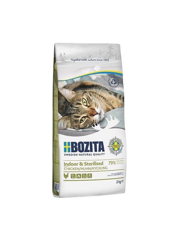 BOZITA Indoor & Sterilised Chicken - Trockenfutter für Katzen - 10kg