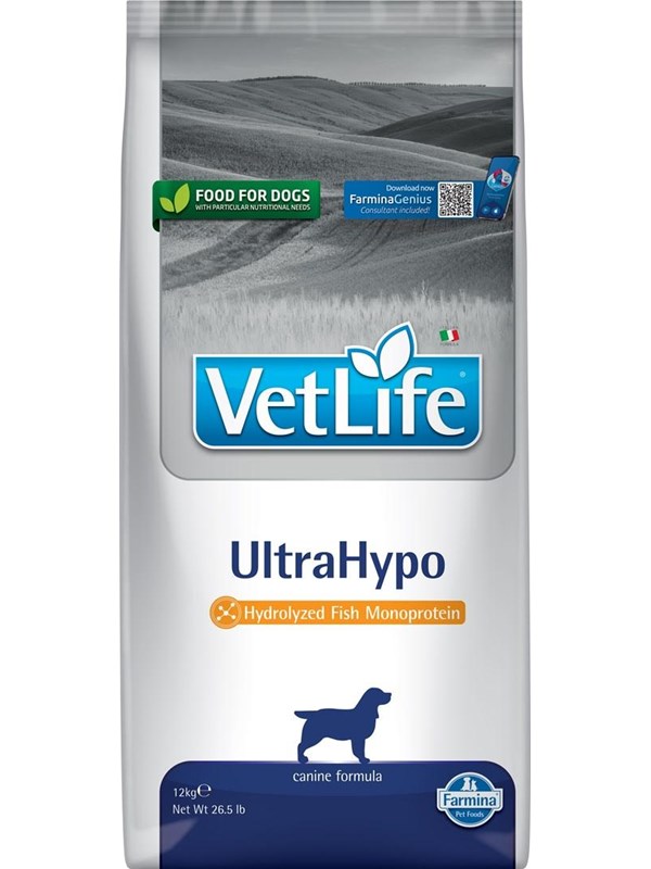 Futter Vet Life ULTRAHYPO Erwachsener Fisch 12 kg