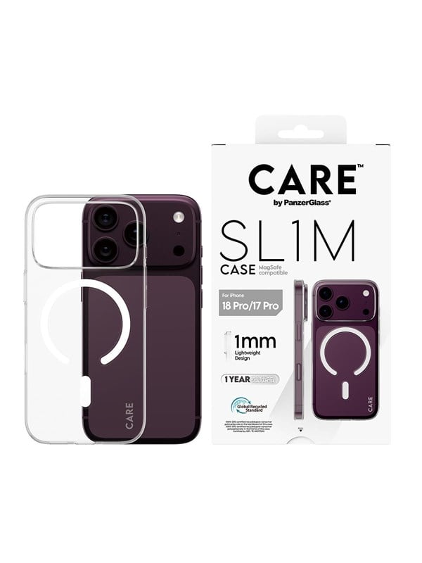 CARE by PanzerGlass SL1M Case Transparent w MagSafe Apple iPhone 18 Pro  17 Pro