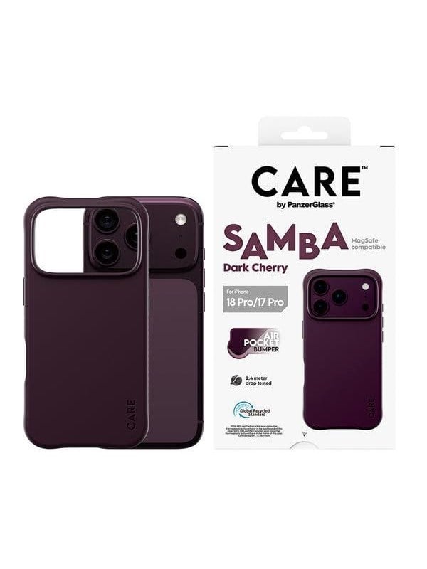 CARE by PanzerGlass Samba Case Dark Cherry w MagSafe Apple iPhone 18 Pro  17 Pro