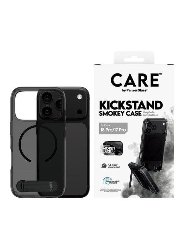 CARE by PanzerGlass Kickstand Case Smokey w Black MagSafe Apple iPhone 18 Pro  17 Pro