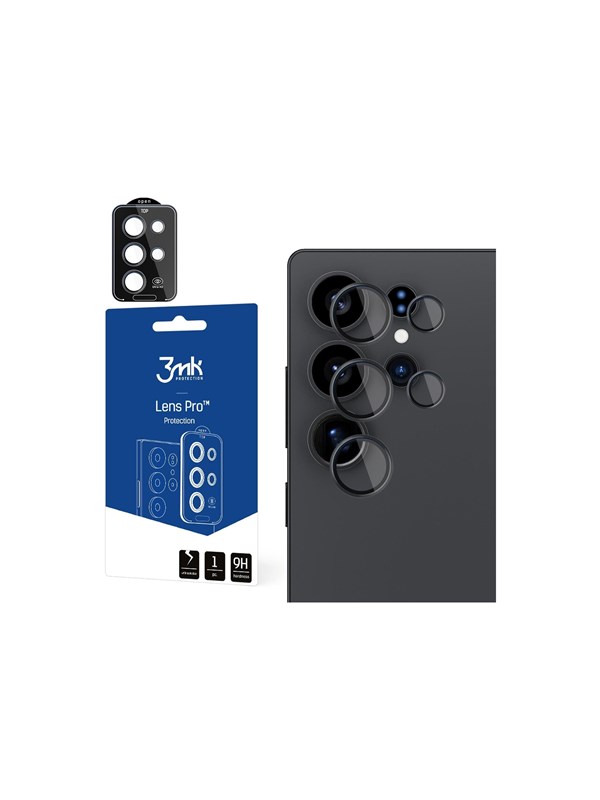 3MK Protection Pro Rückkamera-Schutzfolie für Samsung Galaxy S25 Ultra S938, gehärtetes Glas, transparent