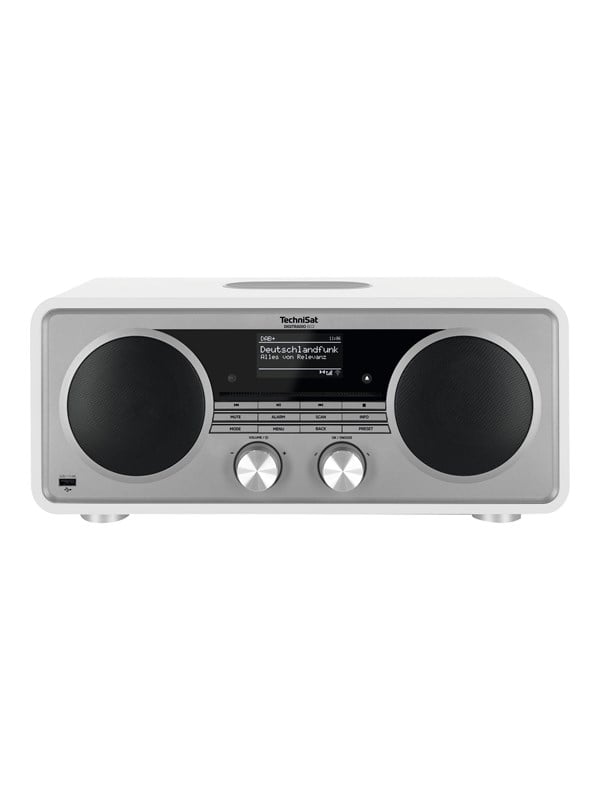 TechniSat DigitRadio 602 weiß/silber DAB+,UKW,CD,MP3,Internetradio,BT,USB,AUX