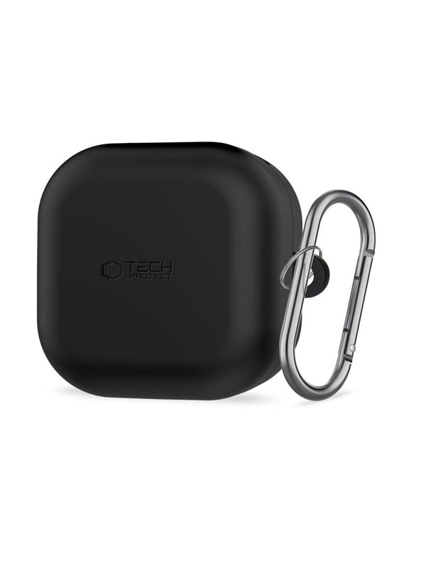 Image of Tech-Protect Silicone Hook Case for Samsung Galaxy Buds 4 / 4 Pro - Black