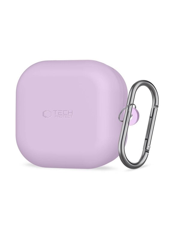 Image of Tech-Protect Silicone Hook Case for Samsung Galaxy Buds 4 / 4 Pro - Purple