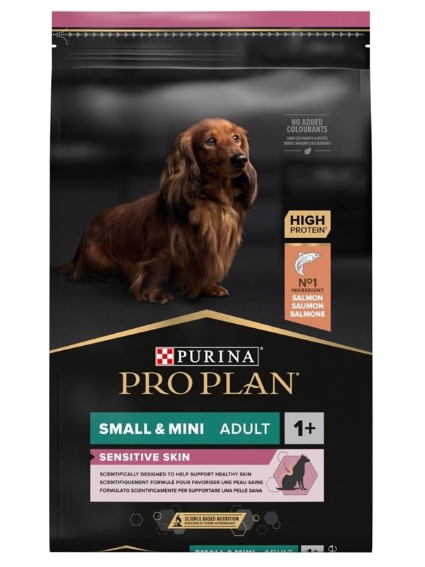 7kg Small & Mini Adult Sensitive Skin OPTIDERMA Lachs&Reis Pro Plan Hundefutter trocken