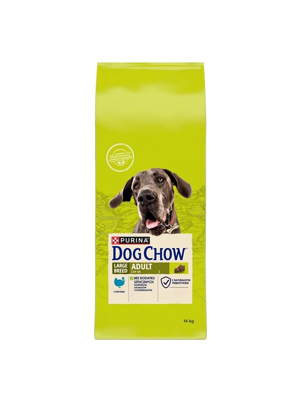 Hundefutter DOG CHOW Large Breed Adult Erwachsener Truthahn 14 Kg