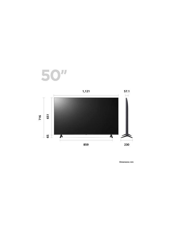 LG 50" Flachbild TV LED 4K 50UR78006LK UR78 Series - 50" LED-backlit LCD TV - 4K