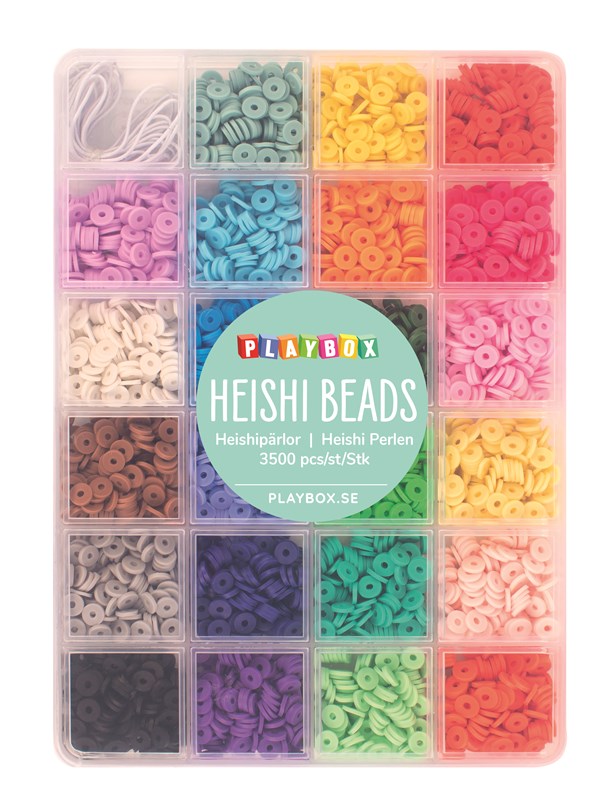 Playbox Heishi perler i opbevaringsske 3500 stk