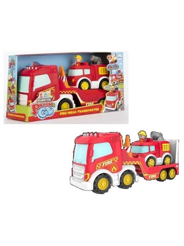 Teamsterz Tiny Push & Go Fire Transporte