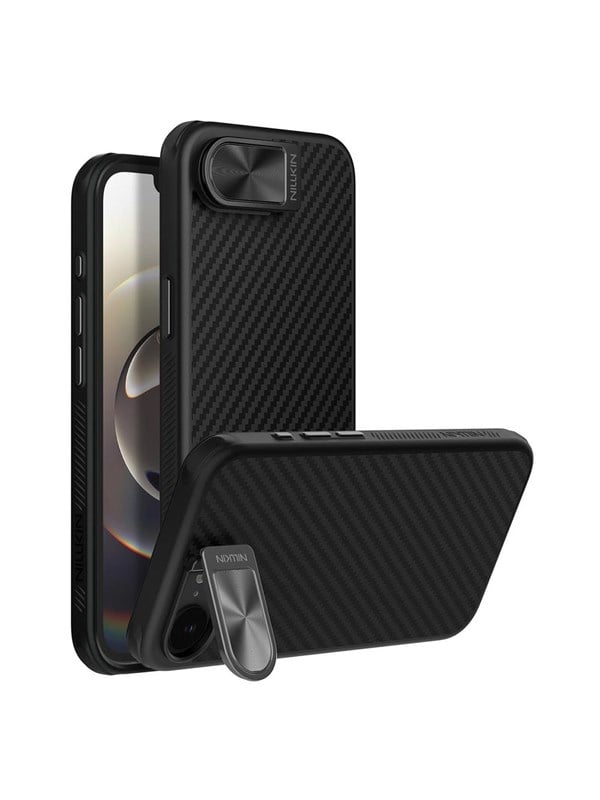 Nillkin  CarboProp Magnetic Case with Camera Cover and Stand for iPhone 16e  17e - Black
