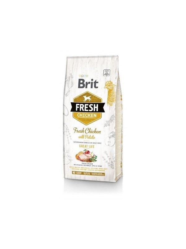 Brit Fresh 12kg Adult Apfel Buchweizen Huhn Kartoffel