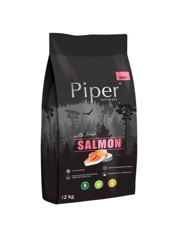 Dolina Noteci Piper Animals mit Lachs - Trockenfutter fr Hunde - 12kg