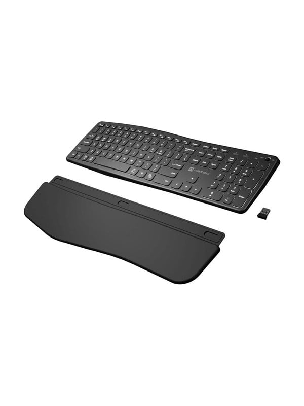 Natec PORIFERA - keyboard full size - QWERTY - US - black Input Device - Tastatur - Englisch US - Schwarz