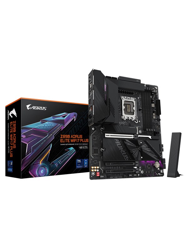GIGABYTE Z890 AORUS ELITE WIFI7 PLUS Mainboard - Intel Z890 - Intel LGA1851 - DDR5 RAM - ATX