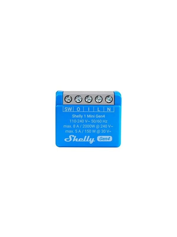 Shelly 1 Mini Gen4 - WLAN- und Zigbee-Relais Trockenkontakte
