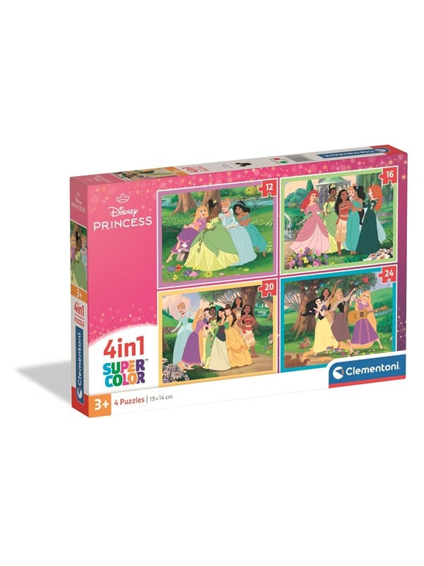 Clementoni Puzzle 4in1 Disney Princess 12 16 20 24 pieces 2D Puzzles