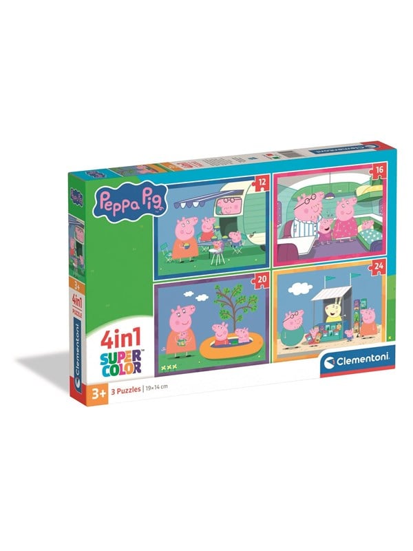 Clementoni Puslespil 4-i-1 Peppa Pig 2D Puzzles