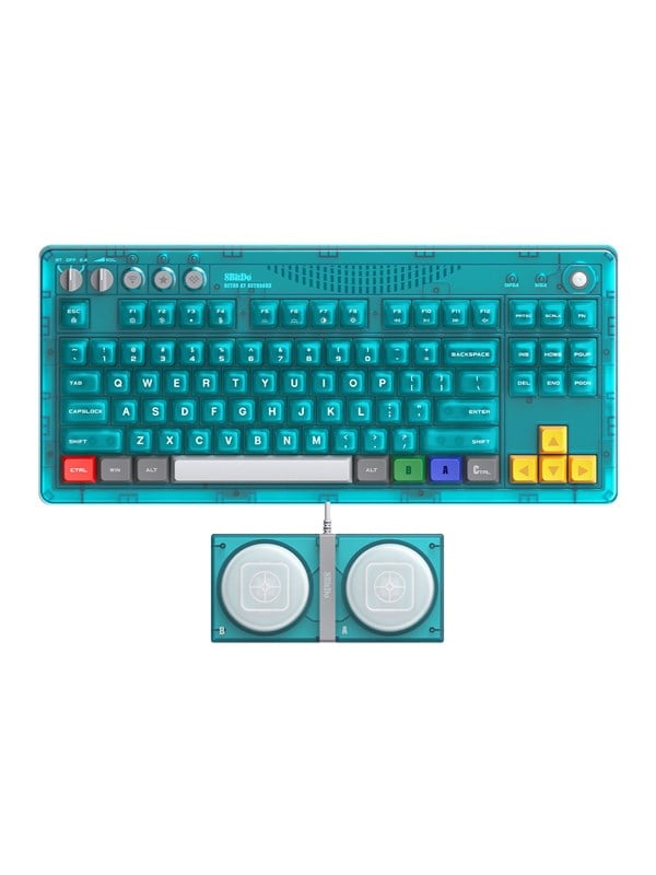 8BitDo Mechanical Keyboard - Clear Blue - Gaming Tastatur - US International - Blau
