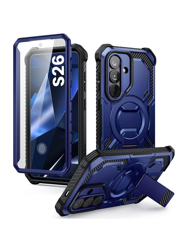 SUPCASE ArmorBox Mag MagSafe Case for Samsung Galaxy S26 - Navy Blue and Black