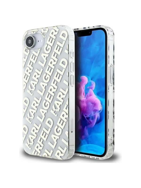 Hülle für Apple iPhone 17e / 16e, Karl Lagerfeld, IML Luxury Gold Fullover Logo, Gold