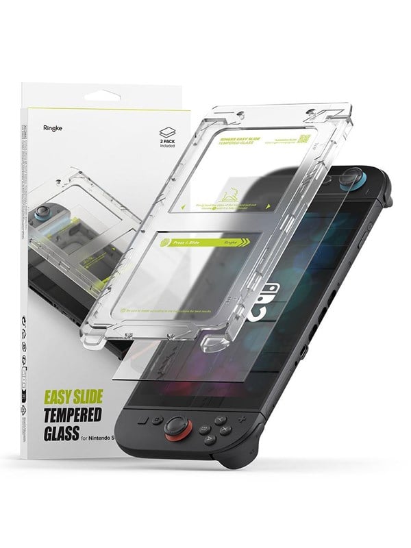 Ringke Easy Slide 2-pack Tempered Glass for Nintendo Switch 2 - Clear