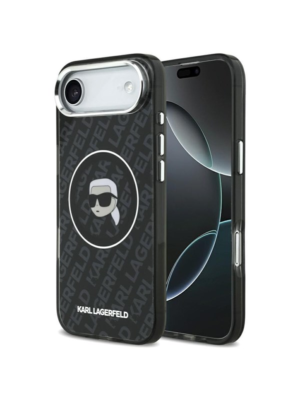 MagSafe Hülle für Apple iPhone 17 Air, Karl Lagerfeld, IML Karl`s Head, Schwarz