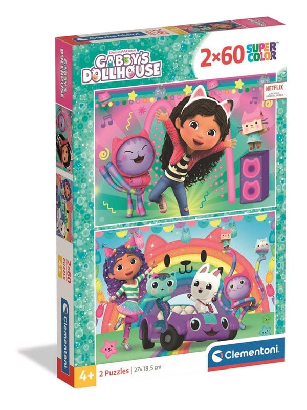 Clementoni Puzzle Gabbys Dollhouse 2x60 pieces 2025 2D Puzzles