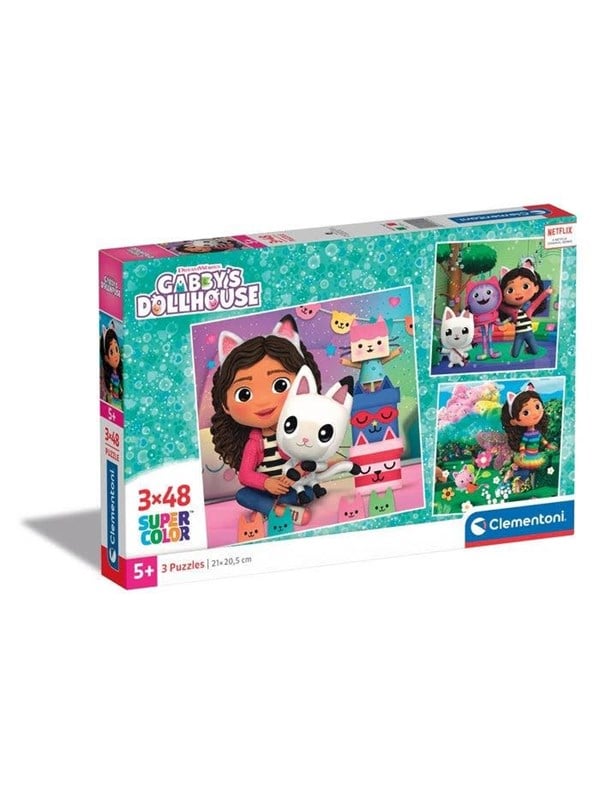 Clementoni Puzzle Gabbys Dollhouse 3x48 pieces 2D Puzzles