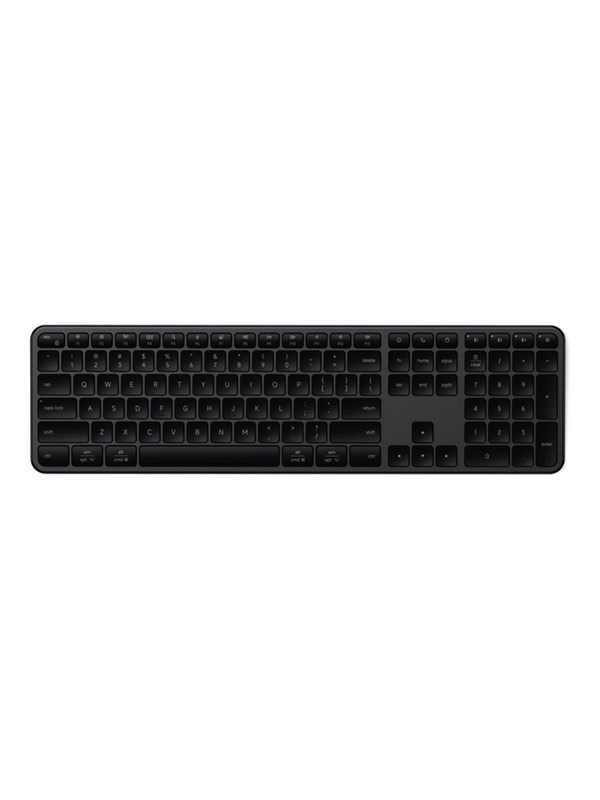 Satechi Slim EX3 - keyboard - connects four devices wirelessly full size - QWERTY - Nordic - space black Input Device - Tastatur - Nordic ISO - Schwarz