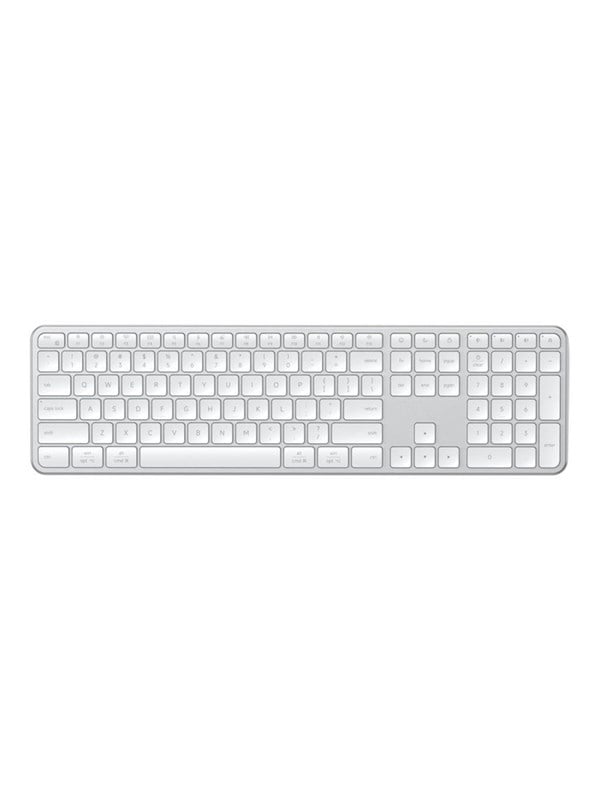 Satechi Slim EX3 - keyboard - multi-connection for efficient typing full size - QWERTY - Nordic - silver Input Device - Tastatur - Nordic ISO - Silber
