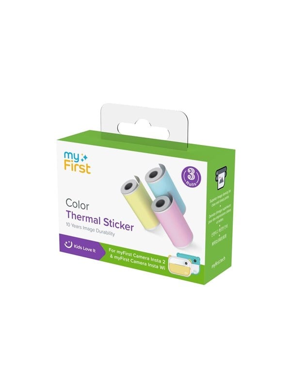 myFirst - thermal paper - smooth - 3 rolls - Roll 57 cm x 3 m