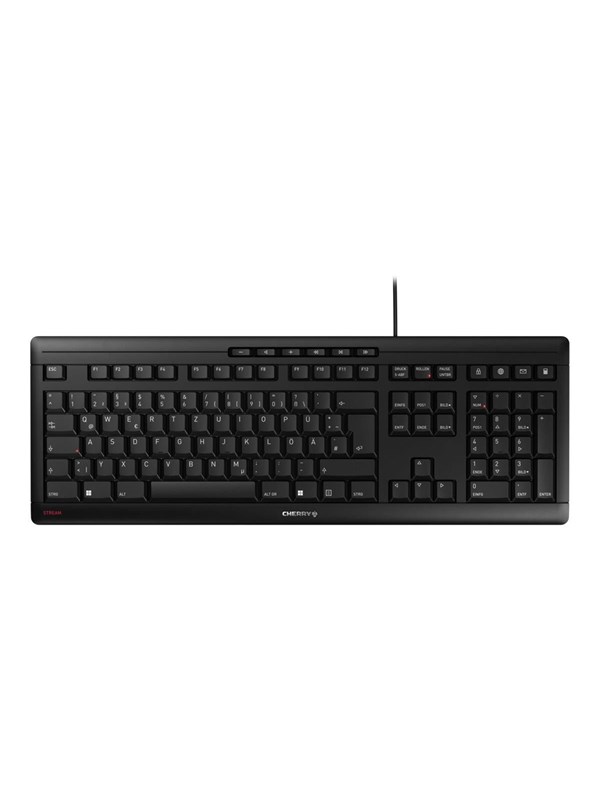 Cherry STREAM KEYBOARD - Tastatur - Full-Size - Portugiesisch - Grau