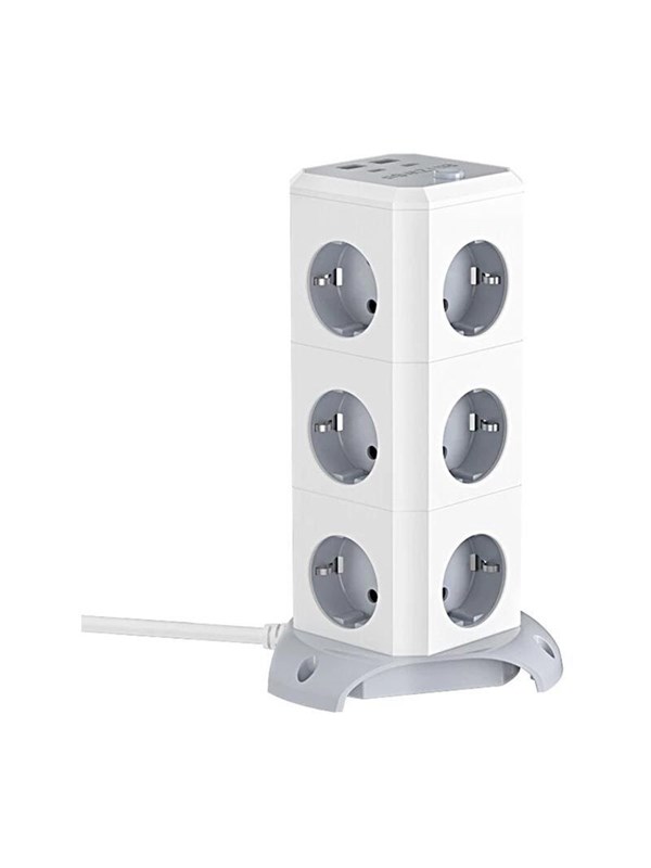Steckdosenleiste BlitzWolf BW-EC3 12 Steckplätze USB-A USB-C mit Schutz und Schalter