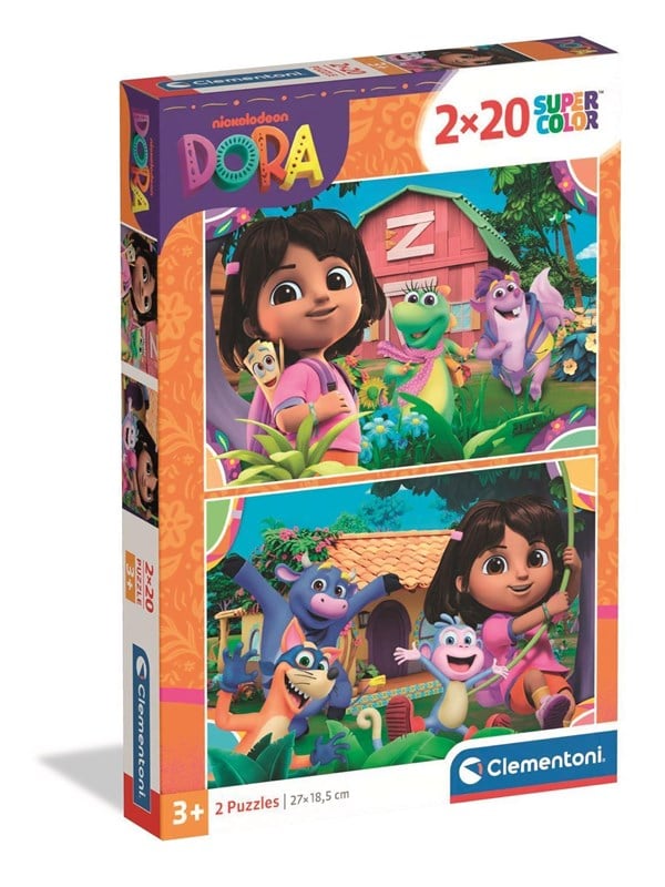 Clementoni Puzzle Dora The Explorer 2025 2x20 Teile 2D Puzzles
